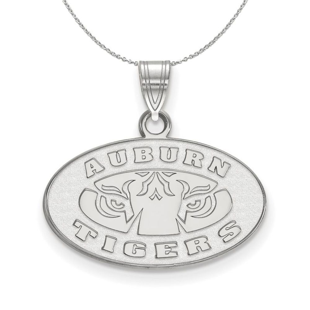 Sterling Silver Auburn U Small Oval Necklace - 16 Inch